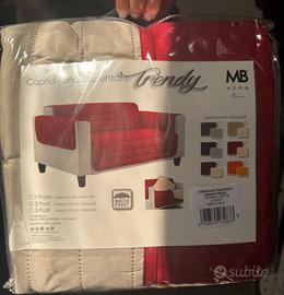 copri divano bicolore in microfibra 2 posti