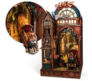 LED Puzzle 3D Stazione Magia Book Nook Kit - Puzzl