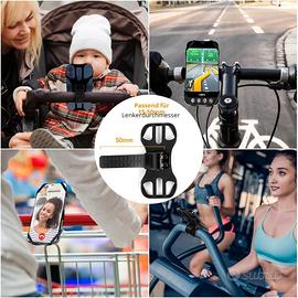 Porta Cellulare Bici uso Universale, rotabile 360°