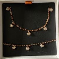 Set collana e bracciale cuori in argento 925