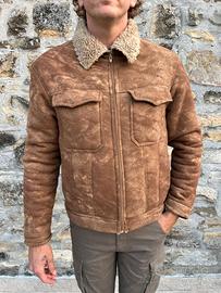 Giacca similpelle scamosciata uomo