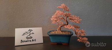 BONSAI IN RAME PURO,IN VERO VASO BONSAI E AKADAMA