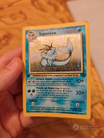 Carta Pokémon Vaporeon Holo First Edition Jungle V