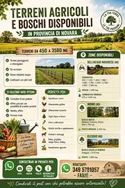 Terreni agricoli e boschi in provincia novara