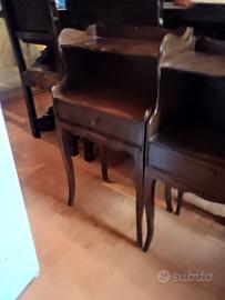 coppia comodini vintage in legno