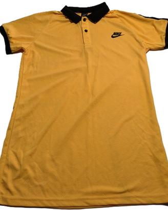 Polo Nike Gialla Nera Vintage Tg S Unisex Ottime