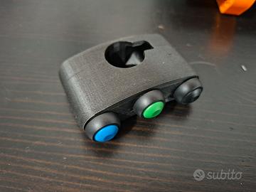 Pulsantiera manubrio 3 pulsanti in carbonio