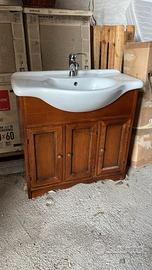 Mobile Bagno in legno con Specchiera