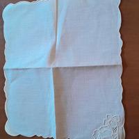 Tovaglietta bianca da tea,multiuso,in puro lino 10