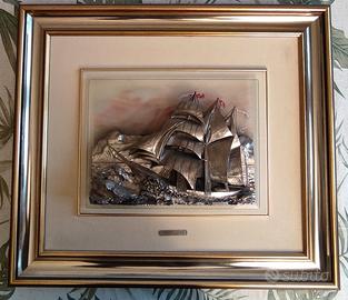 Quadro con bassorilievo in argento di Cedraschi