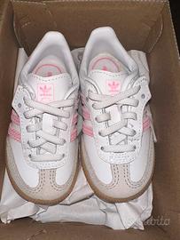 Scarpe Adidas Samba Bambina 20 Bianche e Rosa