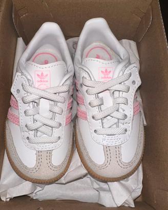 Scarpe Adidas Samba Bambina 20 Bianche e Rosa