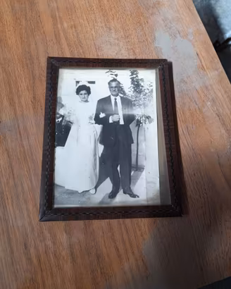 portafoto d'epoca vintage con cornice