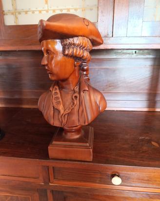 busto in legno intagliato..il marinaio 