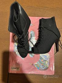 Stivali neri con laccio_tacco 10_ misura 39