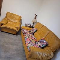 Divano pelle e poltrona