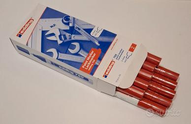 Confezione da 10 pennarelli Edding 750 - Rosso