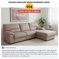 sgombero casa a 95€, Divano angolare e altro