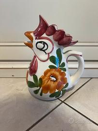 Brocca gallo in ceramica