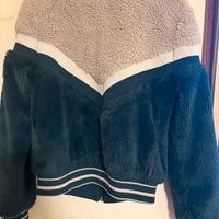 Bomber donna in eco pelliccia XS bicolore