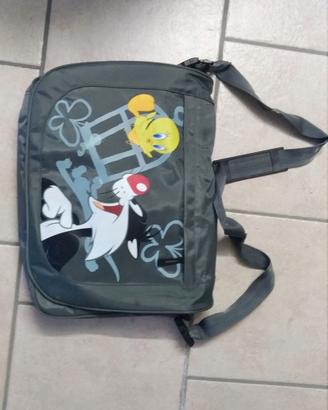 Borsa porta PC notebook laptop Looney Tunes Silves