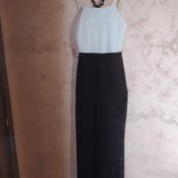 Vestito donna elegante traforato bianco e nero 