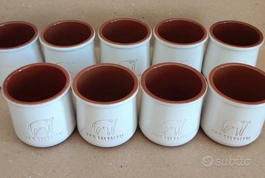 10 vasetti terracotta smaltati  monoporzione 