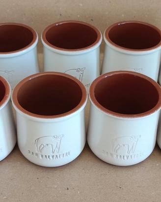 10 vasetti terracotta smaltati  monoporzione 