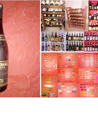 Bottiglia vino Cannonau 1991 ed altri d'annata