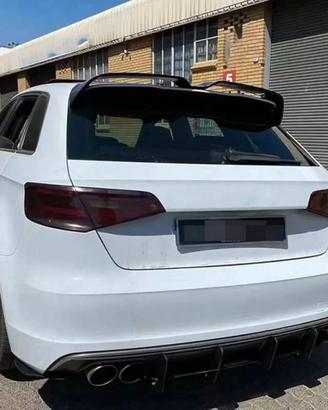 SPOILER R400 LOOK AUDI A3 8V 12-19 SPORTBACK NERO 