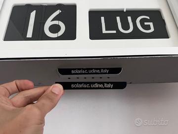 targhetta per orologio Solari Udine Dator 10