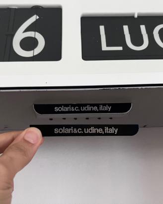 targhetta per orologio Solari Udine Dator 10