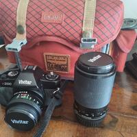 Vivitar 2000 + Tele 210 con macro + Borsa + filtro