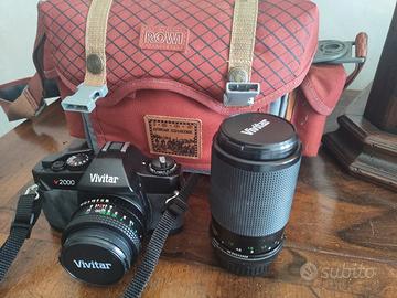 Vivitar 2000 + Tele 210 con macro + Borsa + filtro