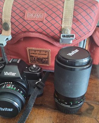 Vivitar 2000 + Tele 210 con macro + Borsa + filtro