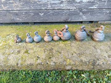 Pesi bilancia vintage stadera in ottone 