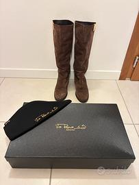 Stivali via Roma 15 in camoscio