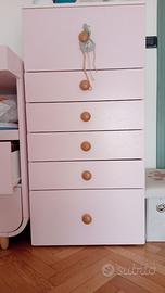 Lettino, fasciatoio e cassettiera Ikea Myllra