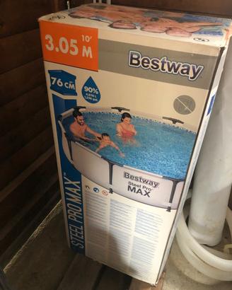 Piscina Bestway Steel Pro Max, accessoriata