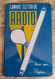Insegna smaltata  Radio Luce