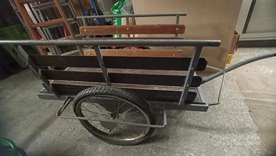 Carretto a mano, vintage, 2 ruote