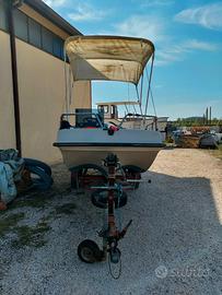 Barca natante + carrello + motore Honda 4 t 20 CV