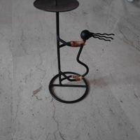 3 pezzi porta candele e arredo Africa