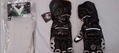 Guanti moto racing pelle canguro carbonio