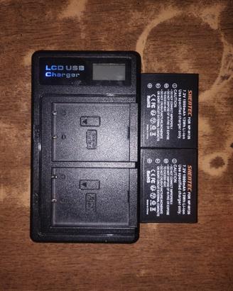 Batterie per Fujifilm NP-W126 + caricabatterie USB