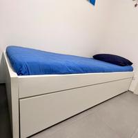 Letto singolo doppio bianco