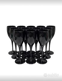 Set  Flûte da Champagne in plastica dura  Nero