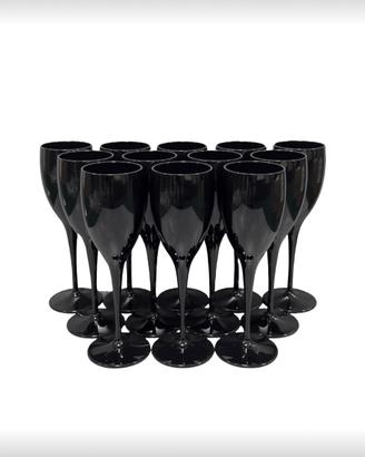 Set  Flûte da Champagne in plastica dura  Nero