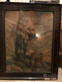 Vecchia cornice con stampa