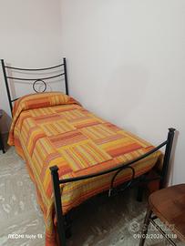 letto singolo in ferro battuto 
